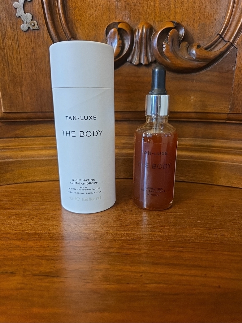 Tan-Luxe The Body Illuminating Self Tan Drops, *Light Medium*, 1.69oz--NIB